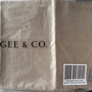 NWT McGee & Co. Hazelton Pillow Cover Mushroom 12x24